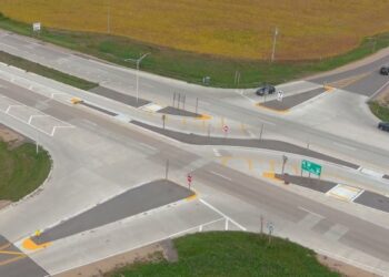 Rotatória RCUT vista de cima