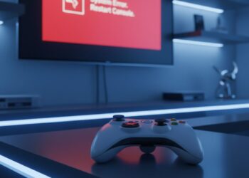 erro 80151103 na tela e o controle em cima da mesa