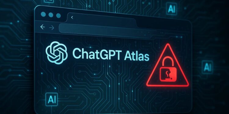 Tela do navegador ChatGPT Atlas