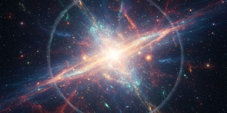 Imagem do cosmos, mostrando quem veio primeiro de acordo com uma análise de cientistas