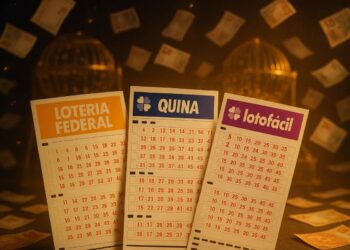 Imagem de bilhetes de loteria antes do resultado