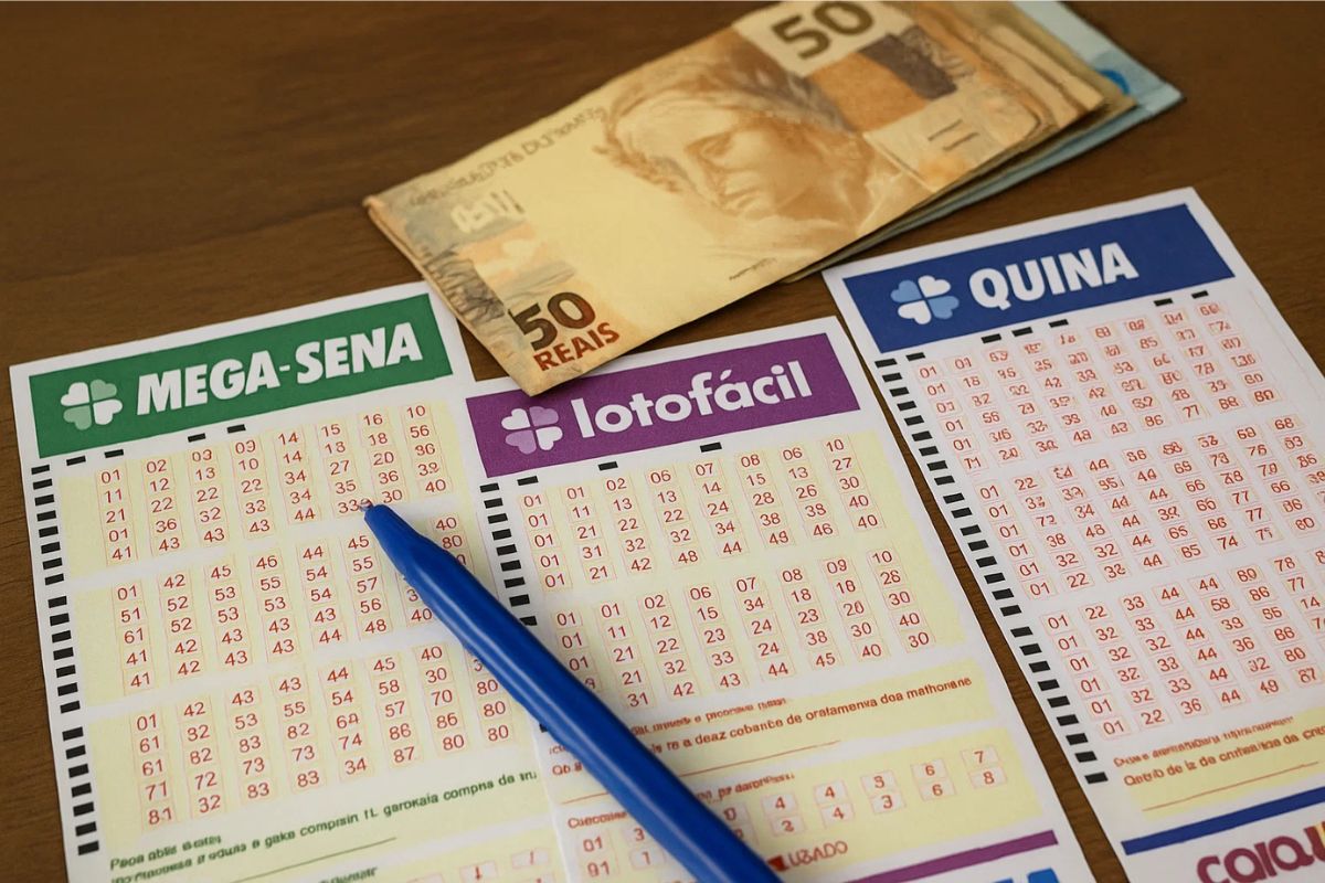 Três bilhetes antes do Resultados das loterias da Mega-Sena, Lotofácil e Quina