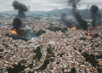 Imagem da zona norte do Rio de Janeiro vista do alto