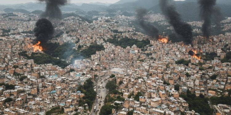 Imagem da zona norte do Rio de Janeiro vista do alto