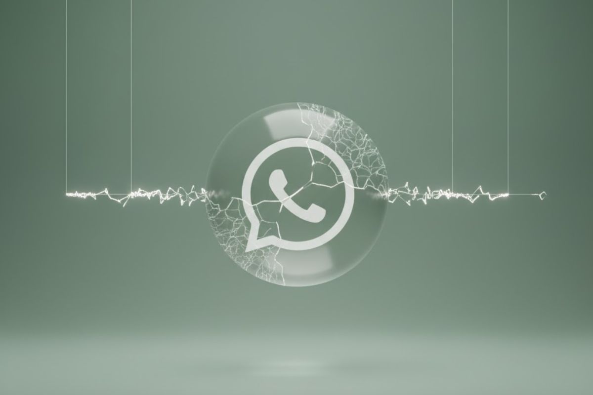 Imagem do WhatsApp, representando o app fora do ar