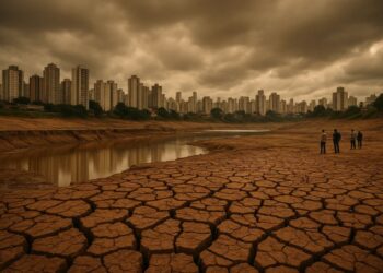 Imagem de uma cidade sem água