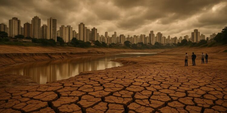 Imagem de uma cidade sem água