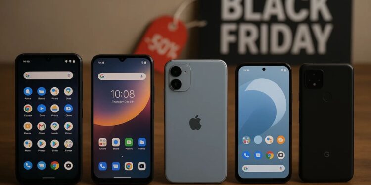 Celulares em fila no desconto para a Black Friday