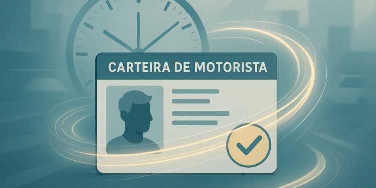 Ilustração de uma CNH