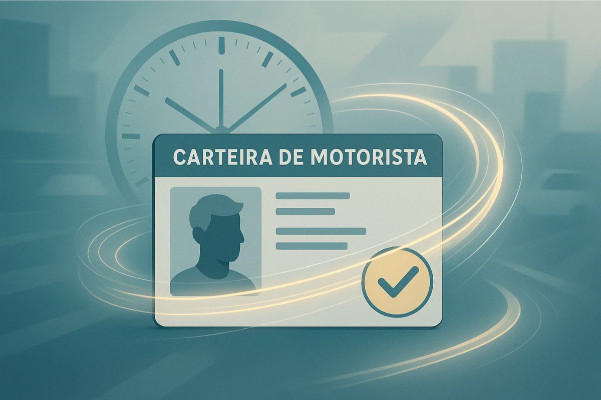 Ilustração de uma CNH