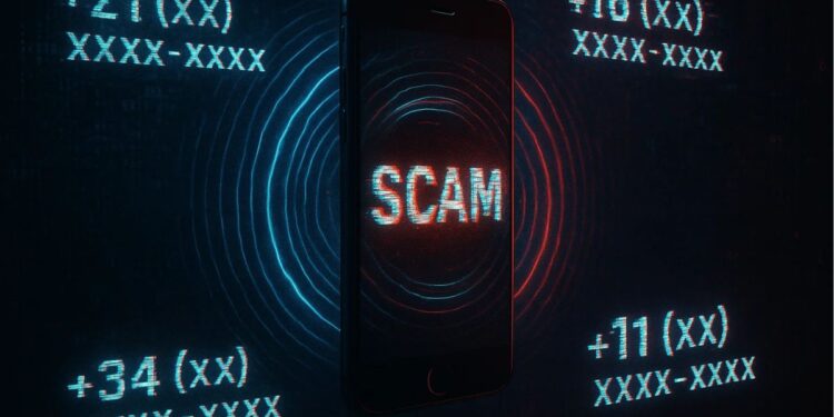 Ilustração do golpe do número falso