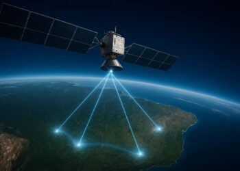 Satélite transmitindo internet