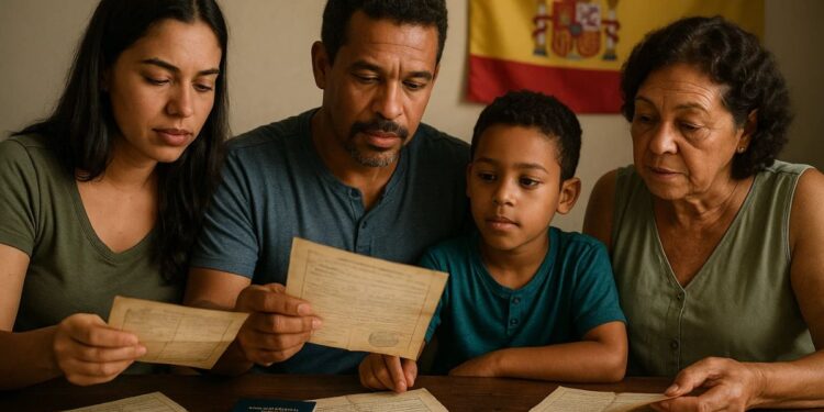 uma família lendo a documentação acerca da Lei dos netos