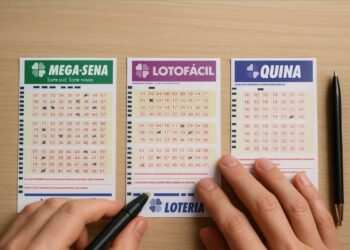 Bilhetes das Loterias Caixa: mega-sena, lotofácil e quina