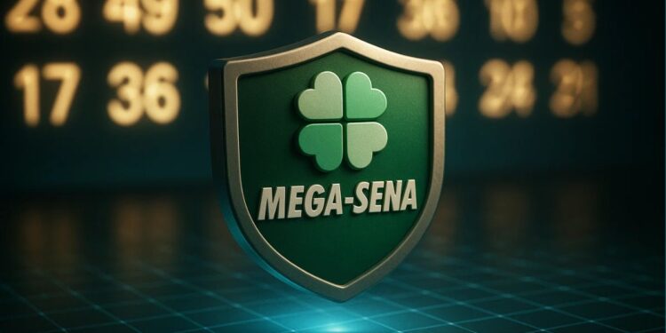 Um escudo da Mega-Sena