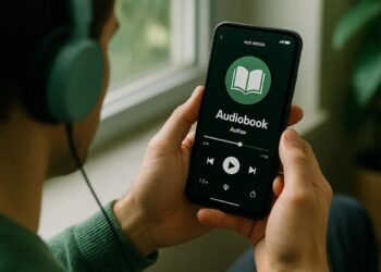 Uma pessoa ouvindo Audiobook no Spotify