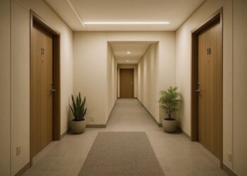 Um apartamento onde tem vizinhos morando