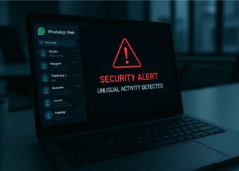 WhatsApp Web com mensagem de comprometimento