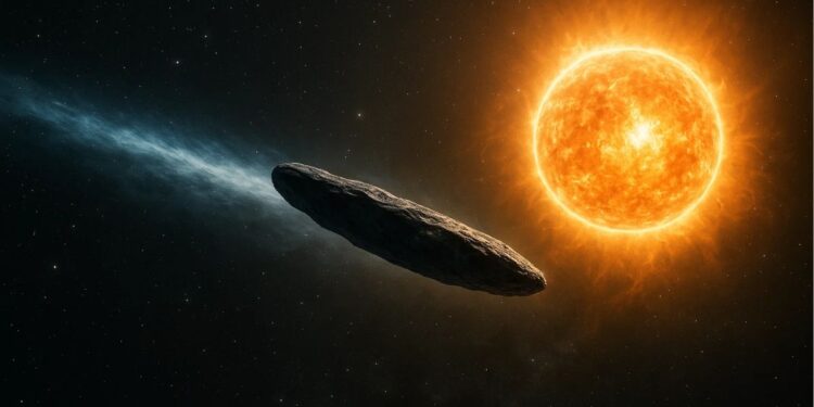 3I/Atlas cortando o céu