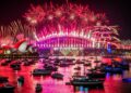 Queimas de artifício no ano novo em Sidney