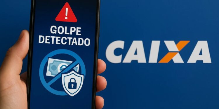 Tela de alerta da Caixa Pis/Pasep