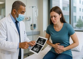 Uma pessoa no atendimento médico após ter a síndrome da Cannabis