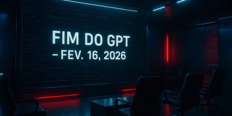 Uma tela apontando para a data do fim do ChatGPT