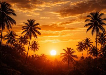 Pôr do sol no dia mais longo do ano