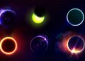 Fases de eclipses de diferentes cores