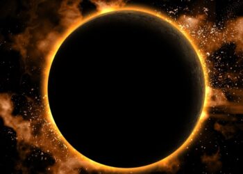 Imagem de um eclipse