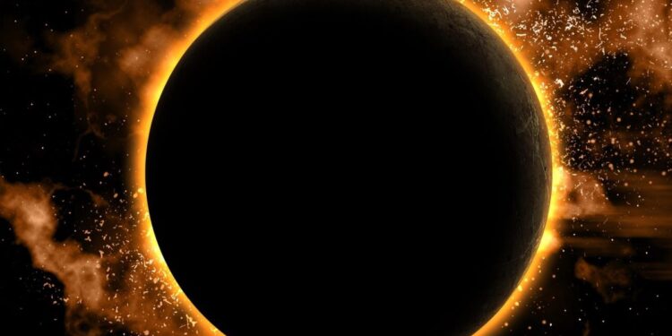 Imagem de um eclipse