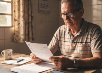 Um aposentado do INSS se organizando par sair do endividamento