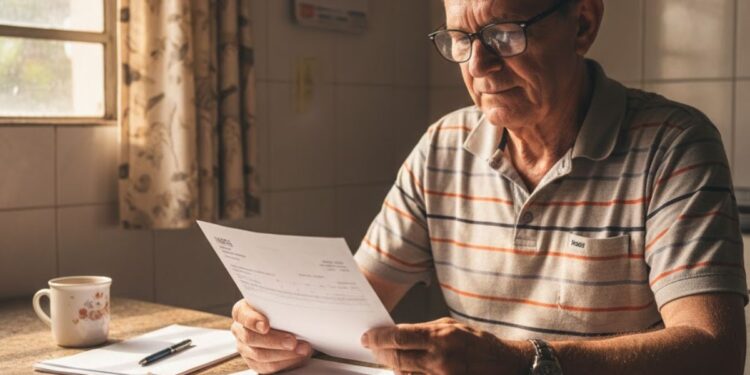 Um aposentado do INSS se organizando par sair do endividamento