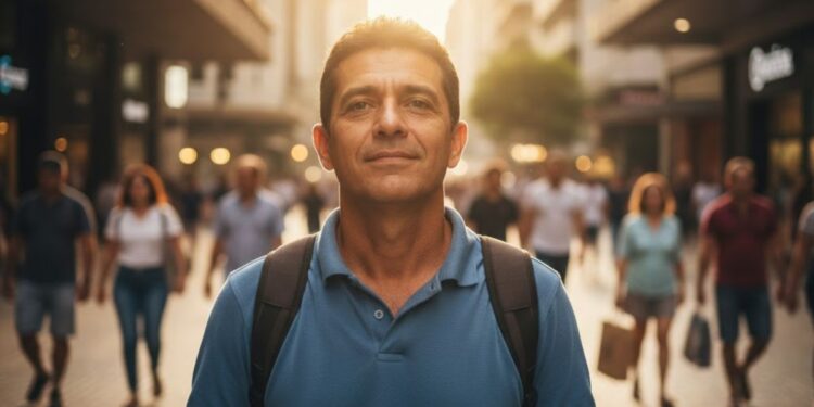 Um homem feliz com o fim da escala 6x1