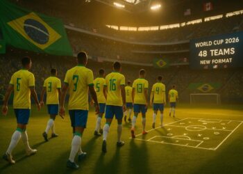 Brasil entrando na copa do mundo FIFA