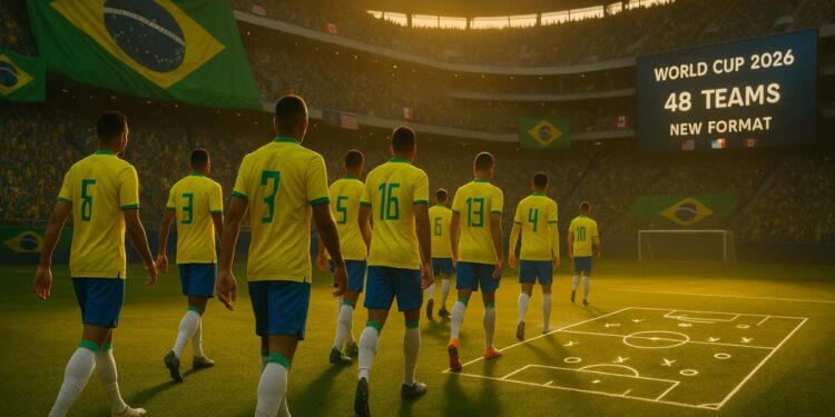 Brasil entrando na copa do mundo FIFA