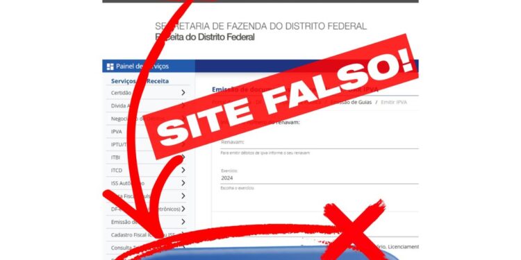 Tela do Golpe do IPVA