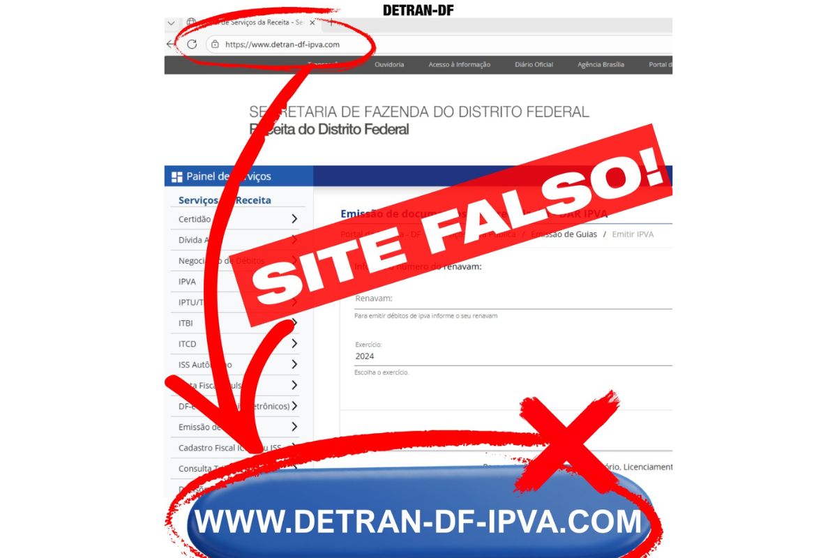 Tela do Golpe do IPVA