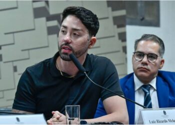 Um dos influenciadores ─ Rico Melquíades ─ na CPI dos influencers