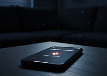 Um celular recebendo uma ligação muda