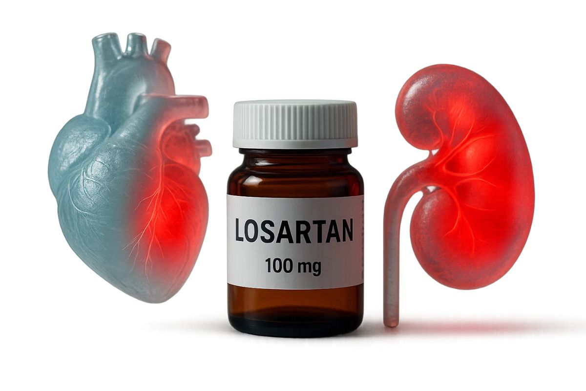 Frasco de losartana