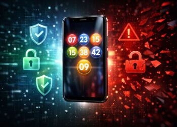 Uma ilustração mostrando se Loterias online são seguras