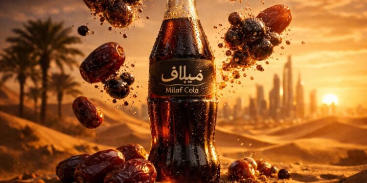 Imagem de uma garrafa de Milaf Cola