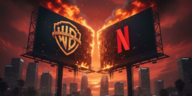 Netflix e Warner Bros em um outdoor