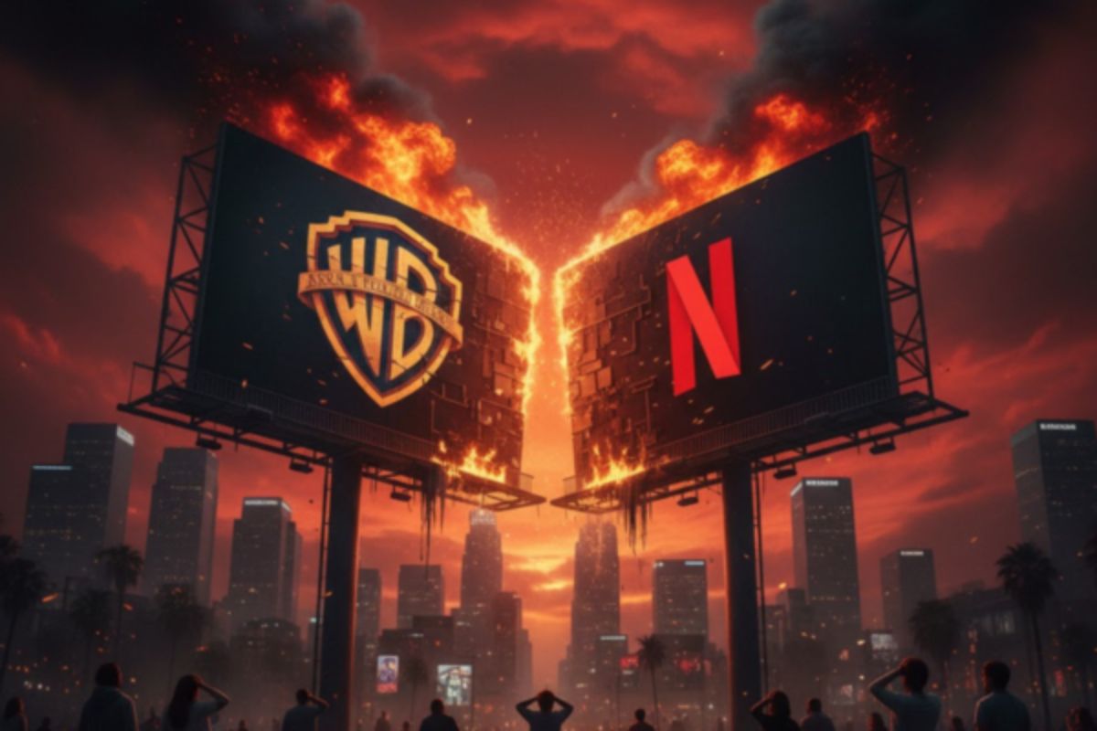 Netflix e Warner Bros em um outdoor