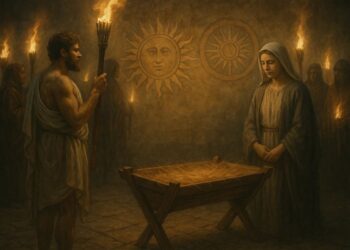 Uma ilustração referente à origem do Natal