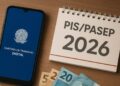 Um caderno escrito PIS/PASEP 2026