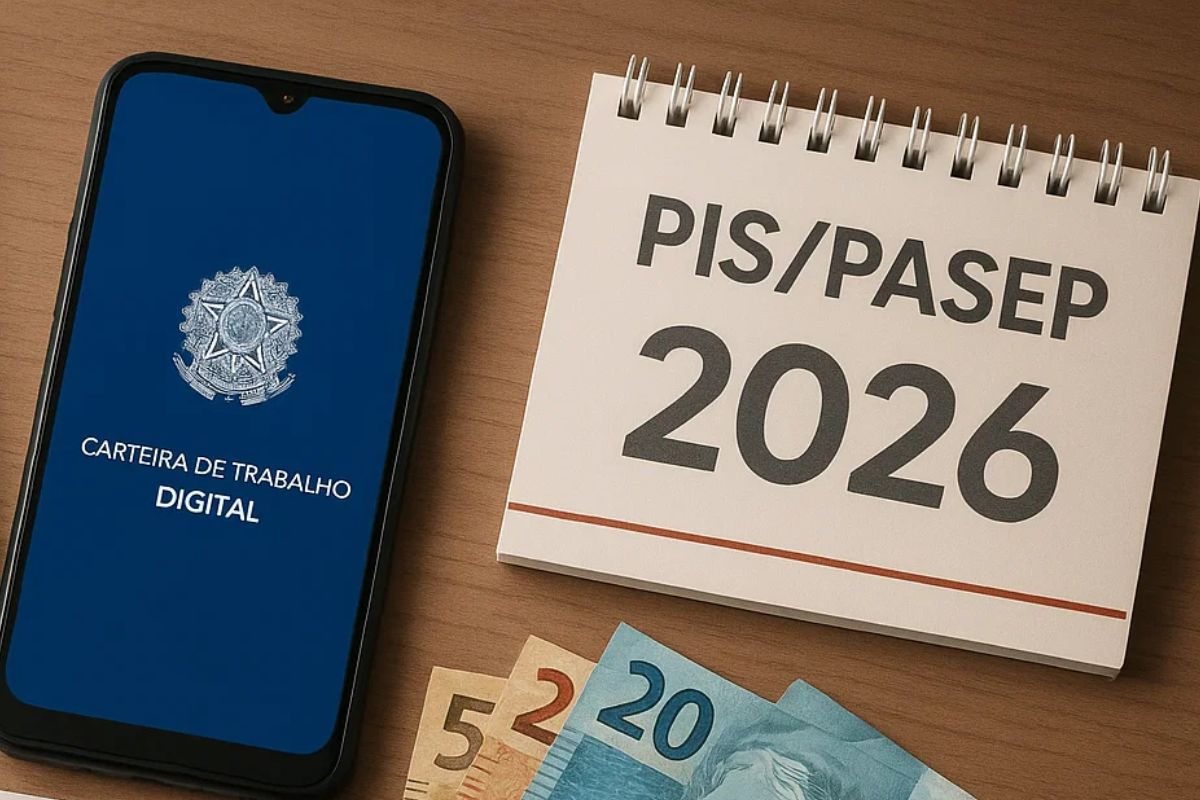Um caderno escrito PIS/PASEP 2026
