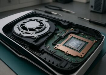 Um Playstation 5 aberto