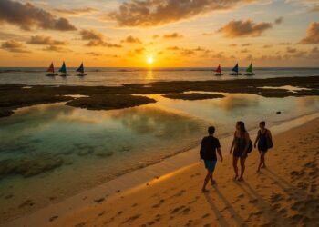 Sol nascendo em Porto de Galinhas